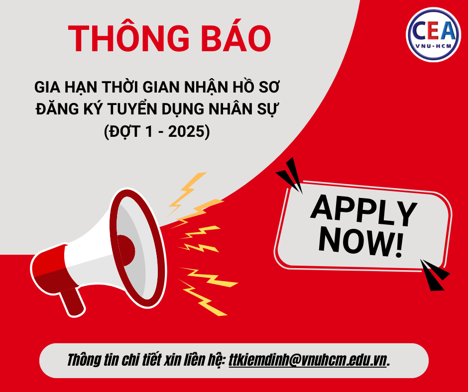 Thông báo gia hạn thời gian nhận hồ sơ tuyển dụng đợt 1-2025